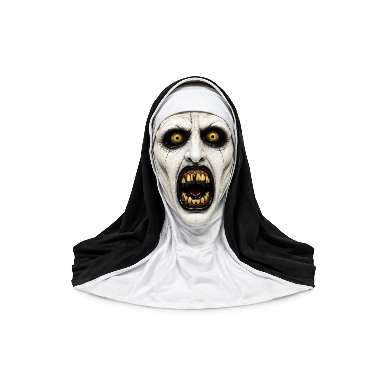 Halloween Terrifying Nun Mask in Synthetic Latex 29x20cm