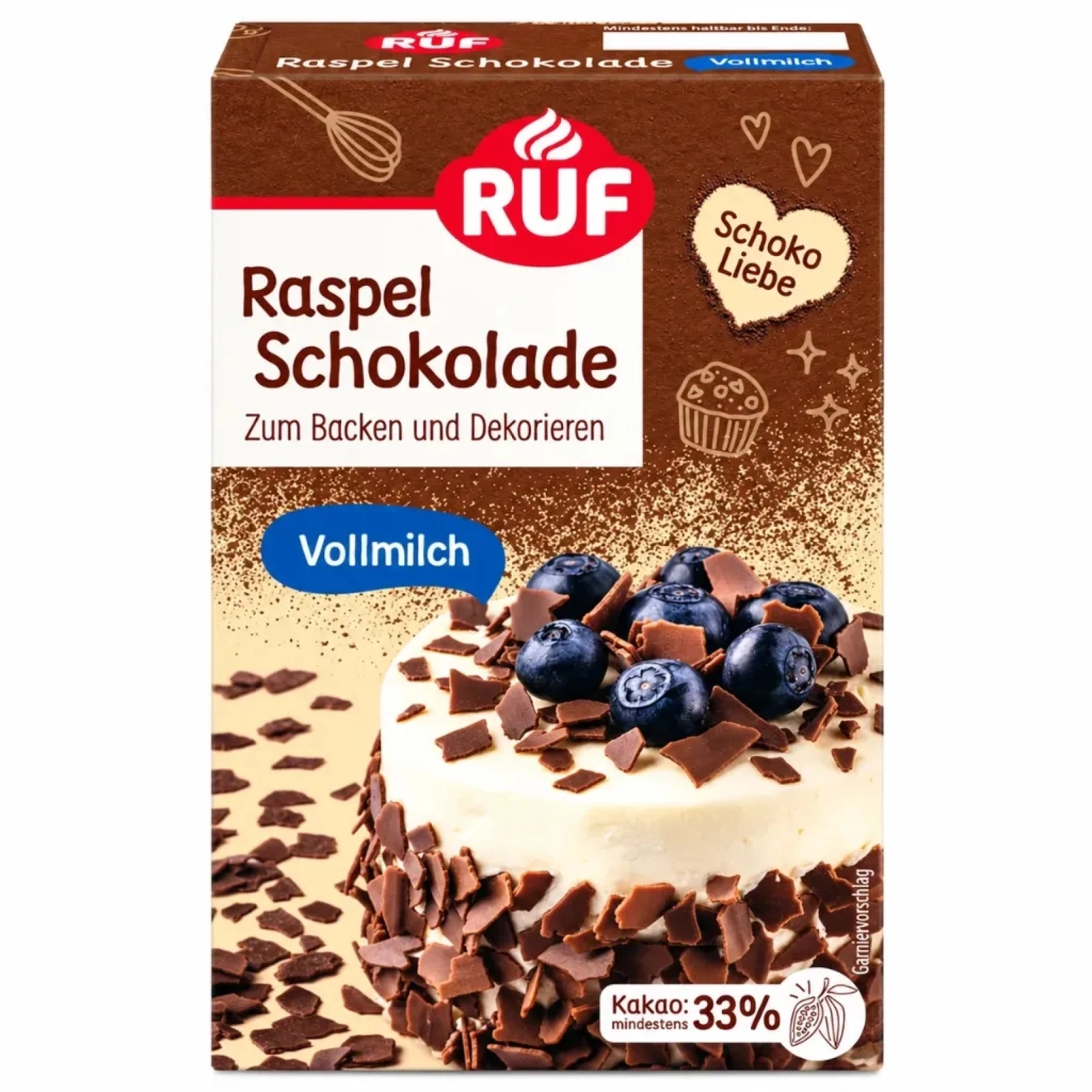 RUF Copeaux de chocolat au lait pour pâtisserie 100g