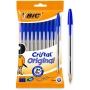 BIC Cristal Original - 10 canetas esferográficas azuis, ponta 0,4 mm