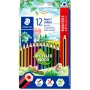 STAEDTLER Noris Colour - 12 + 1 crayons de couleur résistants, en bois recyclé
