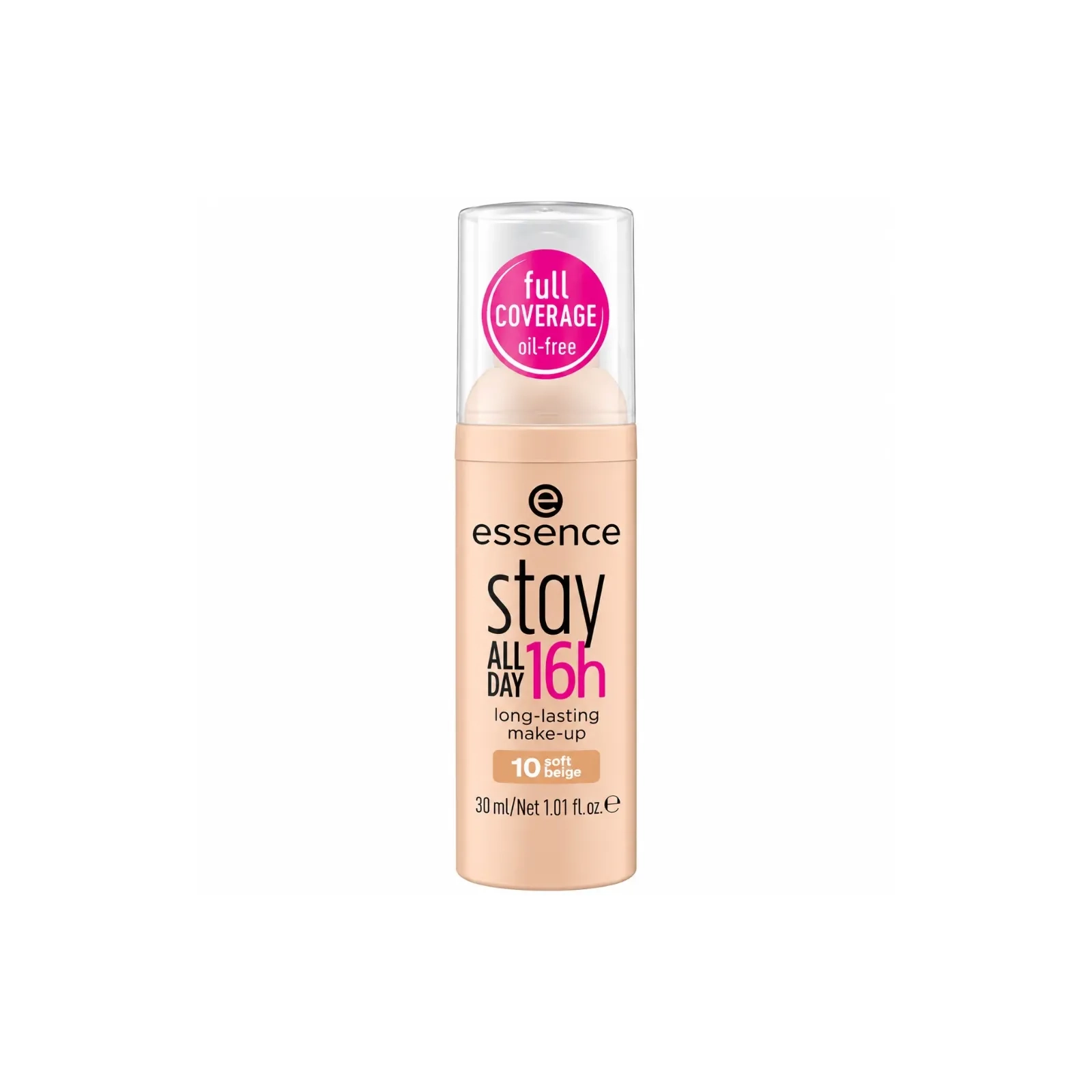 Essence Stay All Day – 16h wasserfeste Foundation Soft Beige Nr. 10 – 30 ml