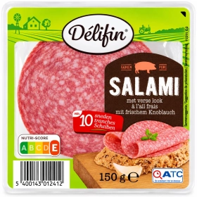 Délifin Salami à l'ail 10 tranches 150g