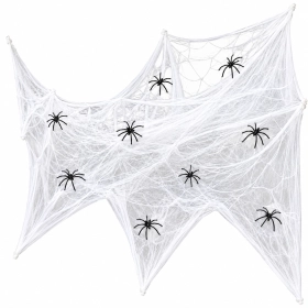 Cobwebs Halloween Decorations with 10 Fake Spiders 15m long